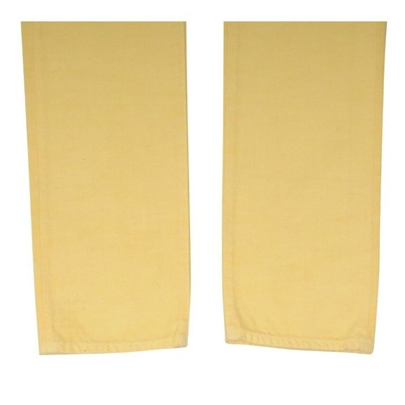Dior Mens Jeans Size 36x36 Yellow Slim Fit Denim Cotton 5 Pocket Button Pants - Picture 3 of 11